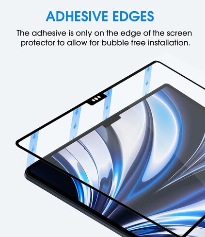 amFilm مصمم لجهاز MacBook Air مقاس 15 بوصة (شريحة M3/شريحة M2، إصدار 2023-2024) واقي شاشة من الزجاج المقوى [بدون فقاعات] [صلابة 9H] [مضاد للخدش] [مضاد لبصمات الأصابع]، عبوة واحدة in Kuwait