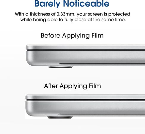 amFilm مصمم لجهاز MacBook Air مقاس 15 بوصة (شريحة M3/شريحة M2، إصدار 2023-2024) واقي شاشة من الزجاج المقوى [بدون فقاعات] [صلابة 9H] [مضاد للخدش] [مضاد لبصمات الأصابع]، عبوة واحدة in Kuwait