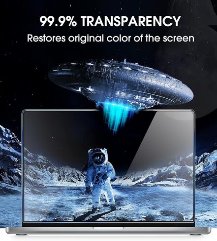 amFilm مصمم لجهاز MacBook Air مقاس 15 بوصة (شريحة M3/شريحة M2، إصدار 2023-2024) واقي شاشة من الزجاج المقوى [بدون فقاعات] [صلابة 9H] [مضاد للخدش] [مضاد لبصمات الأصابع]، عبوة واحدة in Kuwait