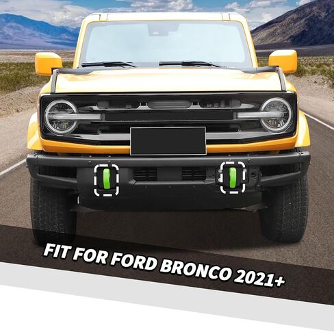 Jimen Fit for Ford Bronco 2021-2024, 2PCS Front Bumper Tow Hook Covers Protector Exterior Accessories (Purple) in Saudi Arabia