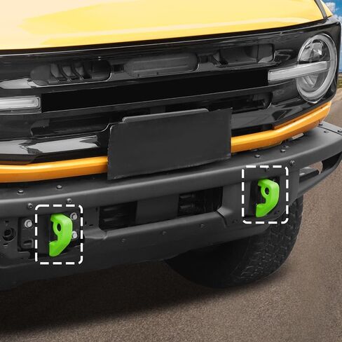 Jimen Fit for Ford Bronco 2021-2024, 2PCS Front Bumper Tow Hook Covers Protector Exterior Accessories (Purple) in Saudi Arabia