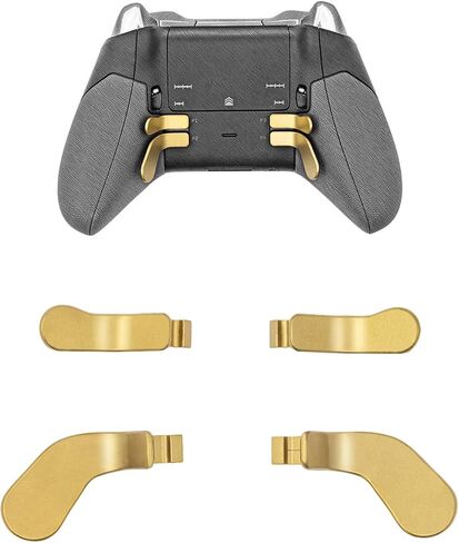 ماكبازيل زناد معدني من الستانلس ستيل لجهاز Xbox Elite/Xbox Elite 2، مجموعات ملحقات قطع غيار بديلة متوافقة مع ذراع تحكم Xbox Elite/Xbox Elite 2 - 4 قطع (فضي) in Kuwait