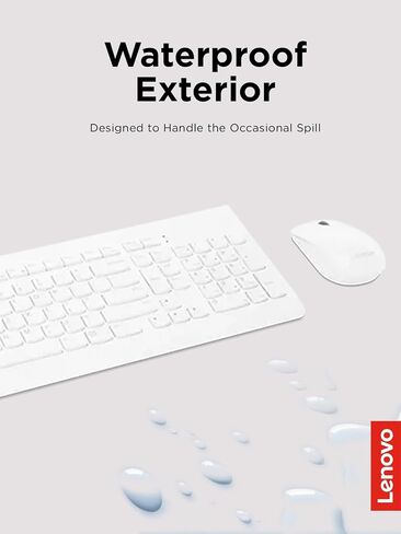 Lenovo 510 Wireless Keyboard & Mouse Combo, 2.4 GHz Nano USB Receiver, Full Size, Island Key Design, Left or Right Hand, 1200 DPI Optical Mouse, GX30N81775, Black in Saudi Arabia