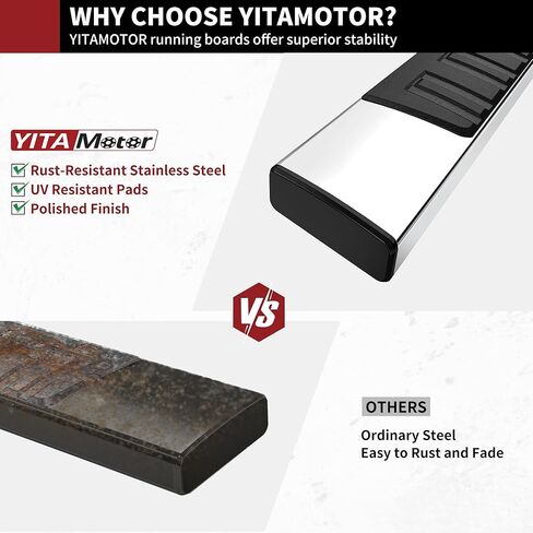 YITAMOTOR 6 Inches Running Boards Compatible with 2019-2025 Ram 1500 New Body Crew Cab Side Steps Stainless Steel Nerf Bars in Kuwait