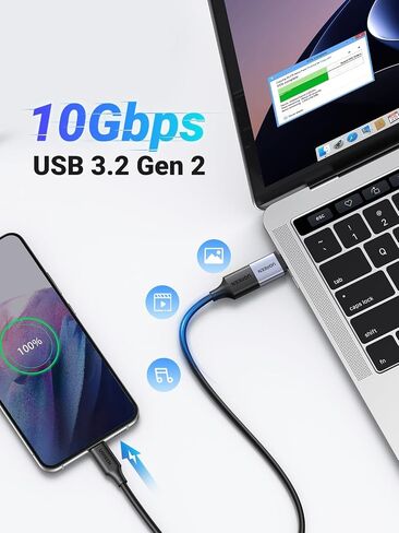محول UGREEN USB إلى USB C بسرعة 10 جيجابت في الثانية، 2 حزمة محول USB C إلى USB USB C 3.2 Gen 2 ذكر إلى USB A أنثى محول متوافق مع iPhone 16 15 Pro/Samsung/MacBook Pro/Air/iPad Pro، Thunderbolt 4/3، رمادي in Saudi Arabia
