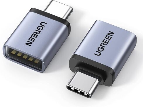 محول UGREEN USB إلى USB C بسرعة 10 جيجابت في الثانية، 2 حزمة محول USB C إلى USB USB C 3.2 Gen 2 ذكر إلى USB A أنثى محول متوافق مع iPhone 16 15 Pro/Samsung/MacBook Pro/Air/iPad Pro، Thunderbolt 4/3، رمادي in Saudi Arabia