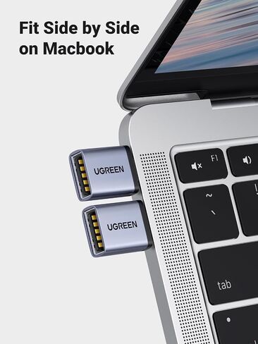 محول UGREEN USB إلى USB C بسرعة 10 جيجابت في الثانية، 2 حزمة محول USB C إلى USB USB C 3.2 Gen 2 ذكر إلى USB A أنثى محول متوافق مع iPhone 16 15 Pro/Samsung/MacBook Pro/Air/iPad Pro، Thunderbolt 4/3، رمادي in Saudi Arabia