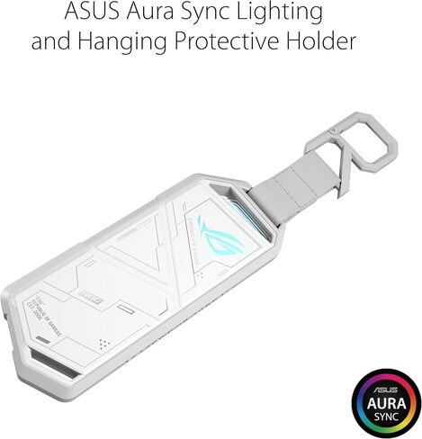 ASUS ROG Strix Arion White M.2 NVMe SSD Enclosure-USB3.2 Gen 2x1 Type-C (10Gbps), Dual USB-C to C & USB-C to A, Screwdriver-Free, Thermal Pads Included, Fits PCIe 2280/2260/2242/2230 M Key/B+M Key in Saudi Arabia