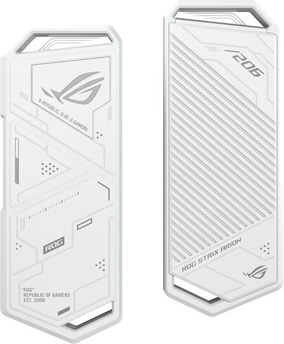ASUS ROG Strix Arion White M.2 NVMe SSD Enclosure-USB3.2 Gen 2x1 Type-C (10Gbps), Dual USB-C to C & USB-C to A, Screwdriver-Free, Thermal Pads Included, Fits PCIe 2280/2260/2242/2230 M Key/B+M Key in Saudi Arabia