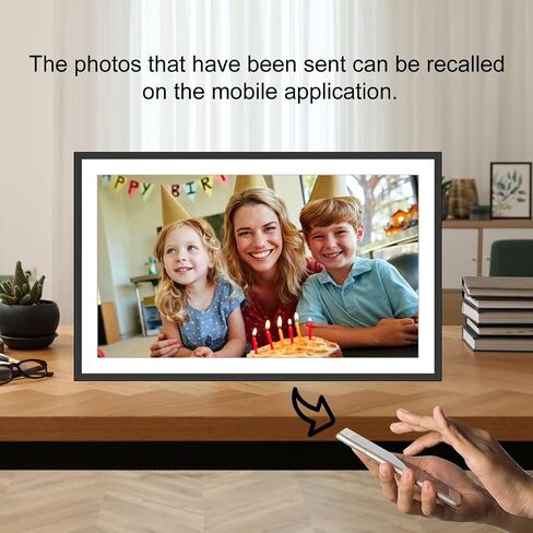 إطار صورة رقمي FRAMEO سعة 32 جيجابايت، إطار صور رقمي واي فاي 10.1 بوصة، شاشة عرض عالية الدقة 1280 × 800 مع مستشعرات للحركة، إعداد سهل لمشاركة الصور أو مقاطع الفيديو في أي مكان عبر تطبيق Frameo APP، قابل للتدوير التلقائي على الحائط in Kuwait