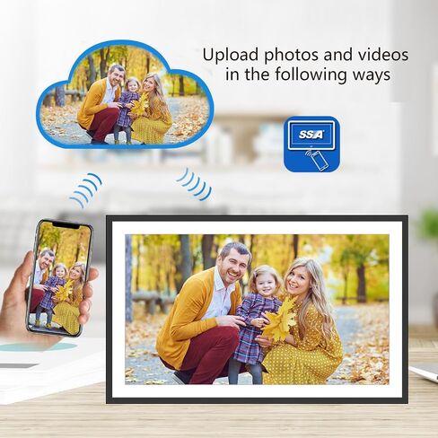إطار صورة رقمي FRAMEO سعة 32 جيجابايت، إطار صور رقمي واي فاي 10.1 بوصة، شاشة عرض عالية الدقة 1280 × 800 مع مستشعرات للحركة، إعداد سهل لمشاركة الصور أو مقاطع الفيديو في أي مكان عبر تطبيق Frameo APP، قابل للتدوير التلقائي على الحائط in Kuwait