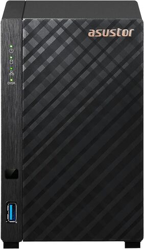 Asustor Drivestor 2 Lite AS1102TL, 2 Bay NAS Enclosure Network Storage, 1.7GHz Quad Core, 1GbE Port, 1GB RAM DDR4, Network Attached Storage for Cloud Storage (Diskless) in Kuwait