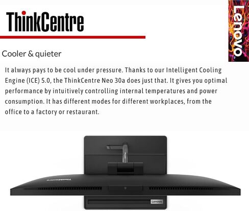 Lenovo ThinkCentre All-in-One Business Computer, 23.8" FHD Display, 12th Gen Intel 6-Core Processor, 16GB RAM, 512GB PCIe SSD, Wi-Fi, HDMI, Webcam, DVD-RW, Windows 11 Pro in Saudi Arabia