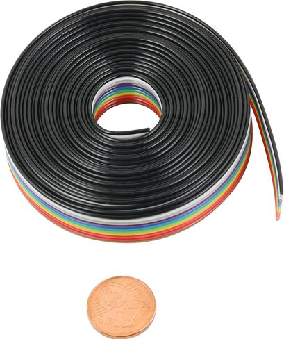 30FT 10P IDC Rainbow Color Flat Ribbon Cable 10 Wire in Kuwait