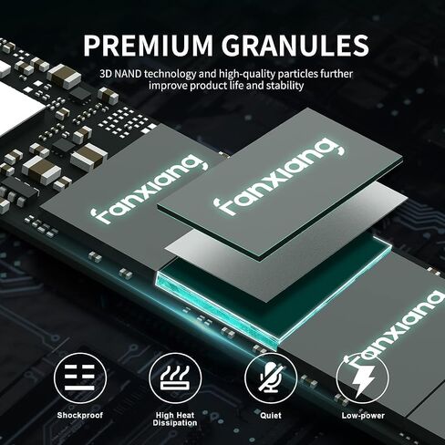 fanxiang S500 Pro 256GB NVMe SSD M.2 PCIe 3.0, Gen 3x4 2280 Internal Solid State Drive, SLC Cache 3D NAND TLC, Up to 3000MB/s, Compatible with Laptop and PC Desktops(Black) in Kuwait