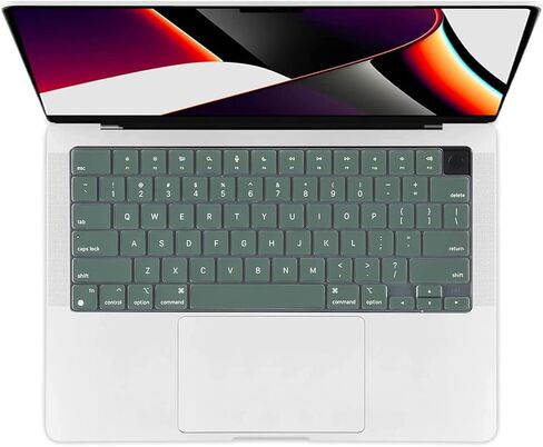 غطاء حماية فائق النحافة للوحة المفاتيح EooCoo Premium متوافق مع 2024-2021 MacBook Pro 14 بوصة 16 بوصة M4 M3 M2 M1 Pro Max Chip، MacBook Air 15 بوصة 13.6 بوصة M3 M2 رقاقة، شفاف in Saudi Arabia