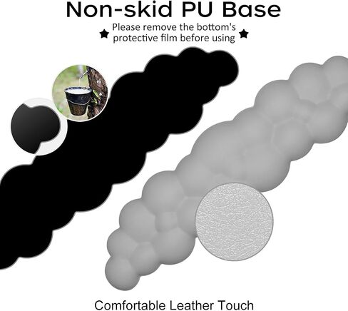 JIKIOU Upgrade Leather Cloud Wrist Rest for Keyboard and Mouse & Cup Pad | Wish Gift-Cute Cloud Shape, Comfortable and don’t Irritate to Skin, Non-Slip PU Base,Soft Memory Foam filled for Pain Relief in Saudi Arabia