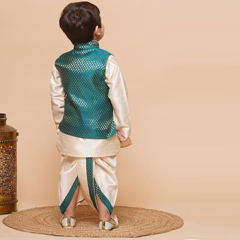 AJ DEZINES Kids Printed Kurta Dhoti Set for Boys Indian Traditional Party Wear Bollywood Style Wedding Dress || Diwali Outfit in Kuwait