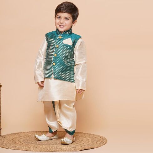 AJ DEZINES Kids Printed Kurta Dhoti Set for Boys Indian Traditional Party Wear Bollywood Style Wedding Dress || Diwali Outfit in Kuwait