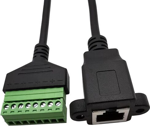 2Pcs RJ45 Male to 8 Pins Screw Terminal Block Adapter for Cat5 Cat6 Cat7 Ethernet Extender CCTV Digital Internet,RJ45 Male Plug to 8pins Terminal Ethernet Connector in Saudi Arabia