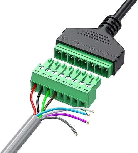2Pcs RJ45 Male to 8 Pins Screw Terminal Block Adapter for Cat5 Cat6 Cat7 Ethernet Extender CCTV Digital Internet,RJ45 Male Plug to 8pins Terminal Ethernet Connector in Saudi Arabia