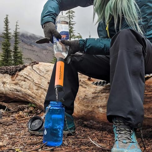 Membrane Solutions Personal Water Filter Straw S1 | NSF/ANSI 42 372 401 Certified, 1320 Gal Capacity, 0.1 Micron, Fits 28mm Bottle, BPA-Free, Survival Emergency Hiking Camping in Saudi Arabia