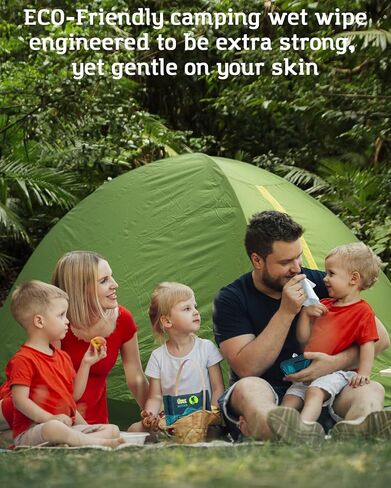 Combat Wipes ACTIVE Outdoor Wet Wipes - Extra Thick Camping Gear, Biodegradable, Body & Hand Cleansing/Refreshing Cloths for Backpacking & Gym w/Natural Aloe & Vitamin E, 25 Count in Kuwait