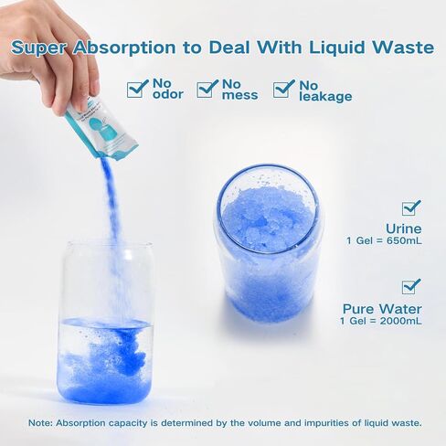 Portable Toilet Absorbent Gel, Portable Toilet Powder Poo Urine Powder for Camping Outdoor Hiking in Saudi Arabia