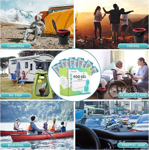 Portable Toilet Absorbent Gel, Portable Toilet Powder Poo Urine Powder for Camping Outdoor Hiking in Saudi Arabia