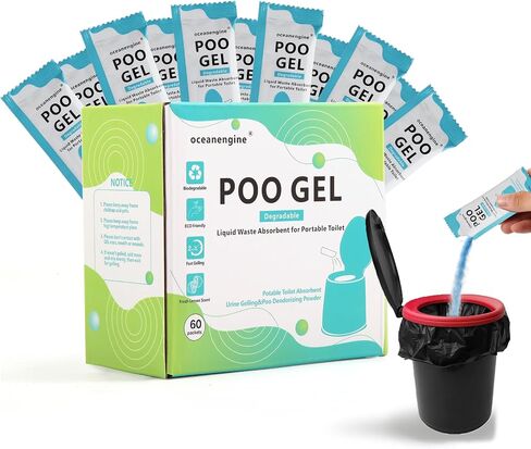 Portable Toilet Absorbent Gel, Portable Toilet Powder Poo Urine Powder for Camping Outdoor Hiking in Saudi Arabia