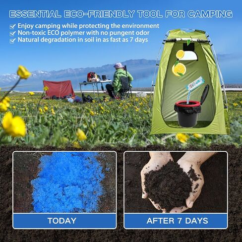 Portable Toilet Absorbent Gel, Portable Toilet Powder Poo Urine Powder for Camping Outdoor Hiking in Saudi Arabia