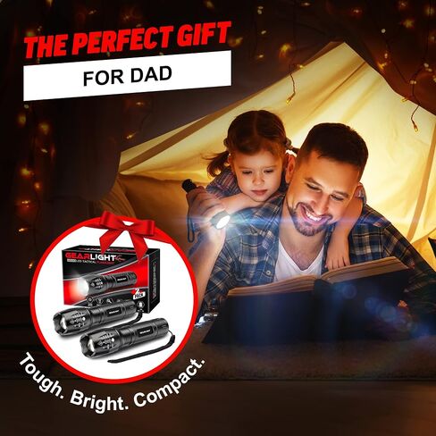 LED Flashlight High Lumens, Mini Tactical LED Flashlight 2 Pack, 5 Modes Zoomable Beam, Battery Powered (Batteries Not Included) for Camping, Hunting, Home & Emergency, Compact Small LED Flashlight in Kuwait
