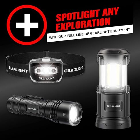 LED Flashlight High Lumens, Mini Tactical LED Flashlight 2 Pack, 5 Modes Zoomable Beam, Battery Powered (Batteries Not Included) for Camping, Hunting, Home & Emergency, Compact Small LED Flashlight in Kuwait
