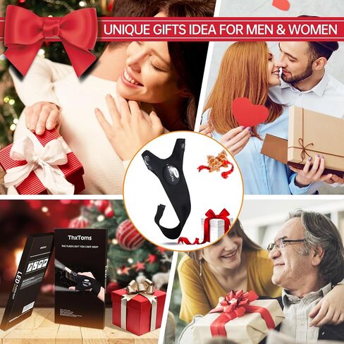 ThxToms LED Flashlight Gloves,Stocking Stuffers Gifts for Men,Christmas Birthday Gifts for Dad Father Husband, Cool Gadgets Tools for Repairing Fishing Camping, 1 Pair Black in Saudi Arabia