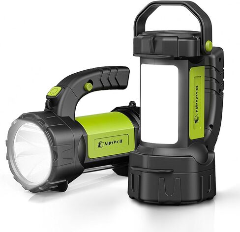 Camping Lantern Rechargeable, LED Flashlight Spotlight Lantern with 800LM, 3600 mAh, Strap Included Portable Bright Camping Light for Emergency, Outdoor Hiking, Power Outages in Saudi Arabia