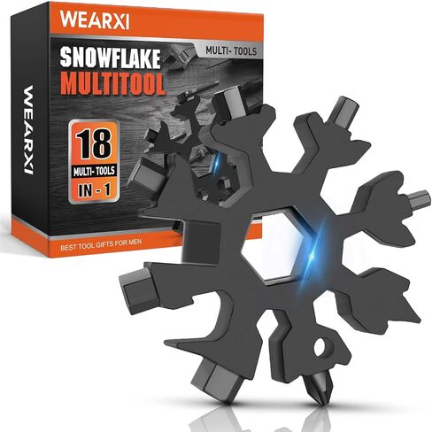 Stocking Stuffers for Men, Gifts for Men 18 in 1 Snowflake Multitool, Mens Stocking Stuffers for Adults, Christmas Gifts for Mens Gifts, Cool Gadgets for Men, Dad Gifts for Men Who Have Everything in Saudi Arabia