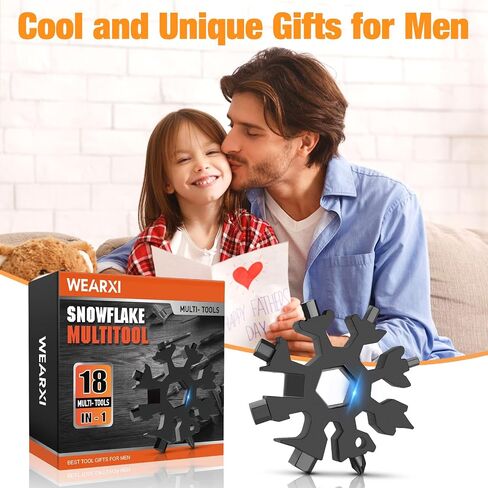 Stocking Stuffers for Men, Gifts for Men 18 in 1 Snowflake Multitool, Mens Stocking Stuffers for Adults, Christmas Gifts for Mens Gifts, Cool Gadgets for Men, Dad Gifts for Men Who Have Everything in Saudi Arabia