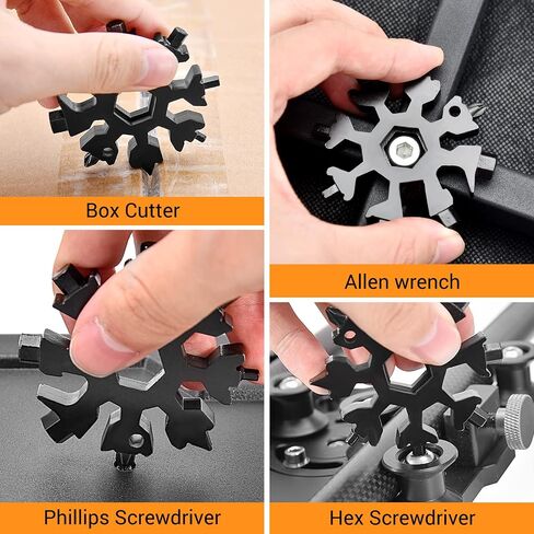 Stocking Stuffers for Men, Gifts for Men 18 in 1 Snowflake Multitool, Mens Stocking Stuffers for Adults, Christmas Gifts for Mens Gifts, Cool Gadgets for Men, Dad Gifts for Men Who Have Everything in Saudi Arabia