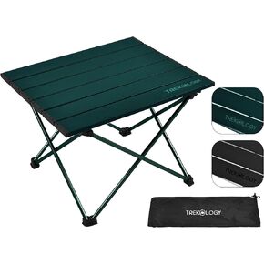 TREKOLOGY Small Camping Table Beach Table Camping Side Table That Fold Up Lightweight, Tent Table Folding Camp Table, Fold Up Camping Tables Small Folding Table Portable Outdoor