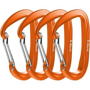 Carabiner Clips Heavy Duty 12kN (2697 lbs)-Lightweight Locking Carabiners for Camping, Hiking, Hammock, Dog Leash Harness, Outdoor and Gym etc, Keychains& Utility