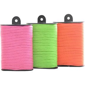 Utility Rope Diamond Braided 1/8" x45' Polypropylene Rope (300lbs) Multifuncture Rope for Marine,Camping,Household,Fishing,DIY