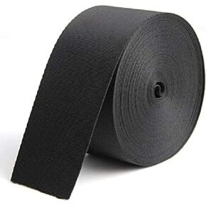 10 Yard Nylon Webbing Strap,Black Durable Flat Straps for Outdoor/DIY Repair (2 inch)