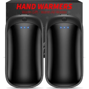 2 Pack Hand Warmers Rechargeable, Portable Electric Hand Warmers Reusable, USB 2 in 1 Handwarmers, Outdoor/Indoor/Warm Gifts for Men Women Kids