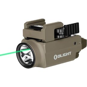 OLIGHT Baldr S 800 Lumens Compact Rail Mount Weaponlight with Green Beam and White LED Combo, Magnetic USB Rechargeable Tactical Flashlight with 1913 or GL Rail, Battery Included (Black)