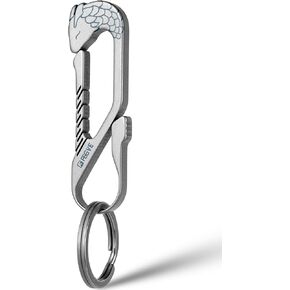FEGVE Titanium Pocket Key Chain Clip,Small Keychain Clip with Key Ring for Men Women