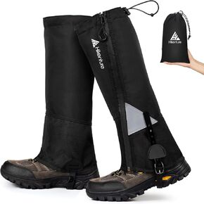 Hikenture Gaiters for Hiking Waterproof, Leg Gaiters with Upgraded Zipper Design, Lightweight Shoe Gaiters for Men Women, Dirt-Proof Ripstop Hiking Gaiters, Breathable Boot Gators for Hunting
