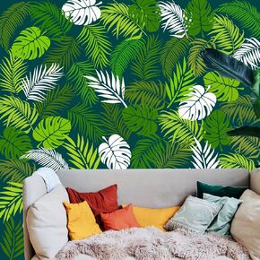 5 Large Leaf Stencils - 12 x 16 Inch, Reusable Palm & Fern Leaf Stencils for Painting on Walls, Furniture, Canvas, Wood, Home Wall Decor & DIY Art Crafts