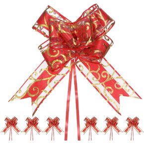 20-Pack Large Pull Bow, 8 Inch 20cm Plastic Ribbon Pull Bows Ribbon Bows for Gift Wrapping/Wedding/Baskets Decorations, Satin Pull Bows [Gouache Gift Bow] in Saudi Arabia