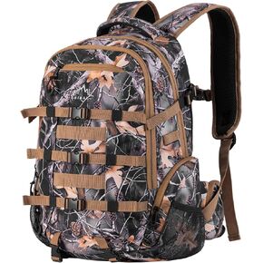 600D Waterproof Hunting Backpack for Men,Camo Hunting Pack with Bow Holder