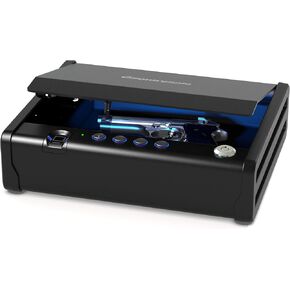 SentrySafe Biometric Gun Safe for Handgun or Pistol, Fingerprint Safe with Interior Light, 1 Handgun Capacity, Firearm Storage with Bolt Down Kit, QAP1BLX